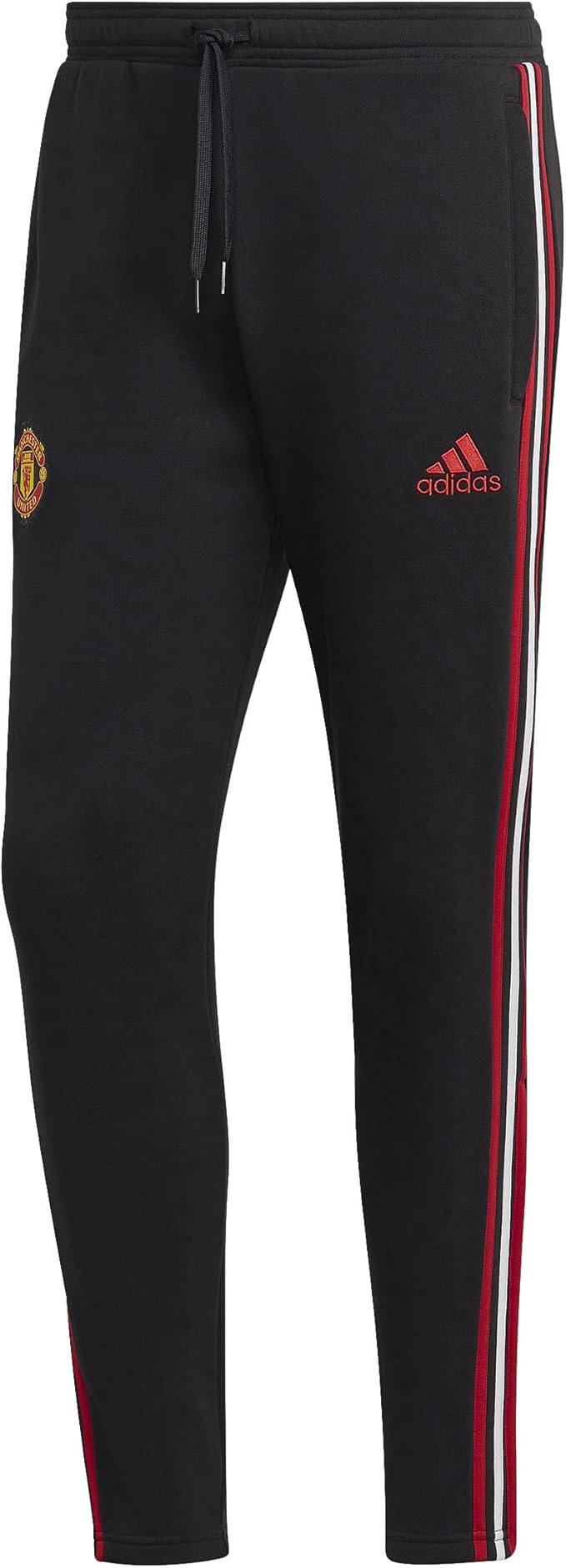 Manchester United Black Trackpant With Red-White Stripe