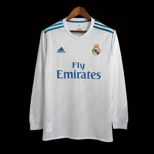 Real Madrid Home 17-18 Retro Full Sleeve Jersey [Player Version]