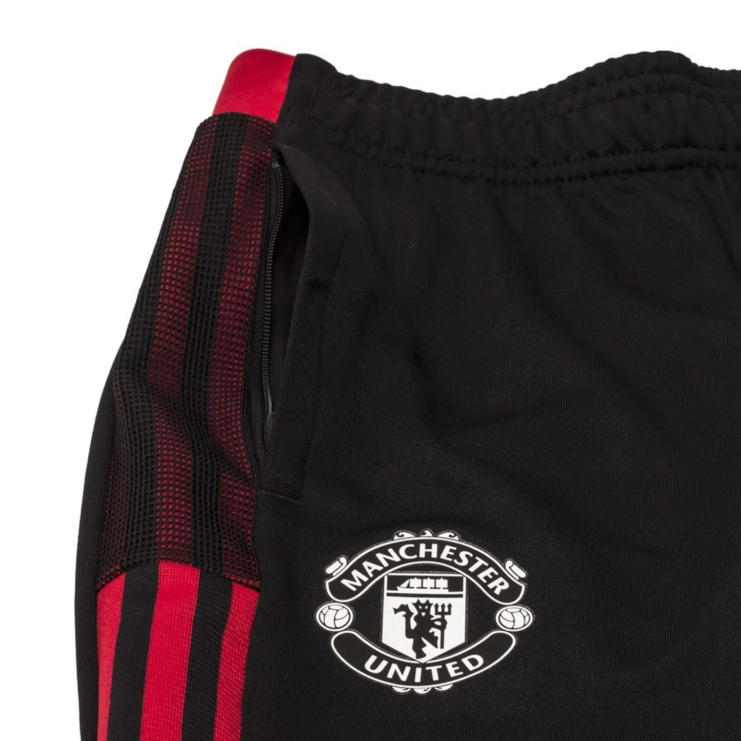 Manchester United Black Trackpant With Red Stripe