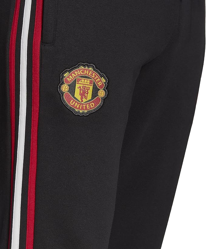 Manchester United Black Trackpant With Red-White Stripe