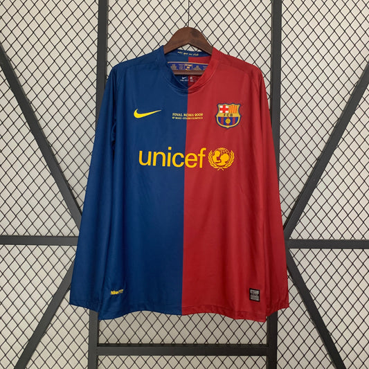 Retro Full Sleeves Barcelona 08/09 Champions League Home[Premium]