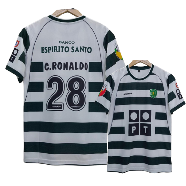 [RONALDO] Sporting Lisbon Retro Jersey With Shorts