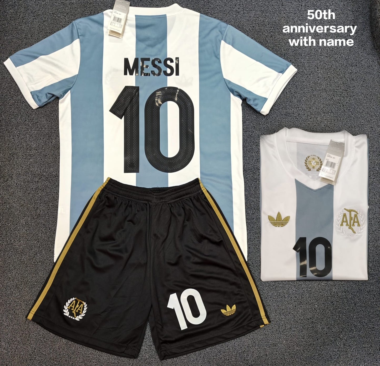 [MESSI] Argentina 50th Anniversary Home Jersey With Shorts