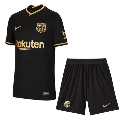 [MESSI] FC Barcelona Black Away Kit 21 Jersey With Shorts