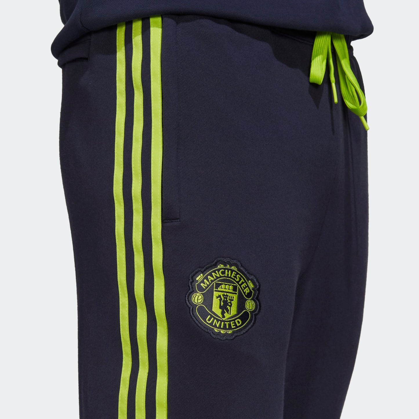 Manchester United Black Trackpant With Green Stripe